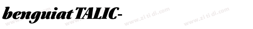benguiat TALIC字体转换